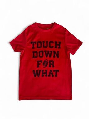 Tek Gear Boys Red Dry-Tek Football Graphic Tee Size S (8)